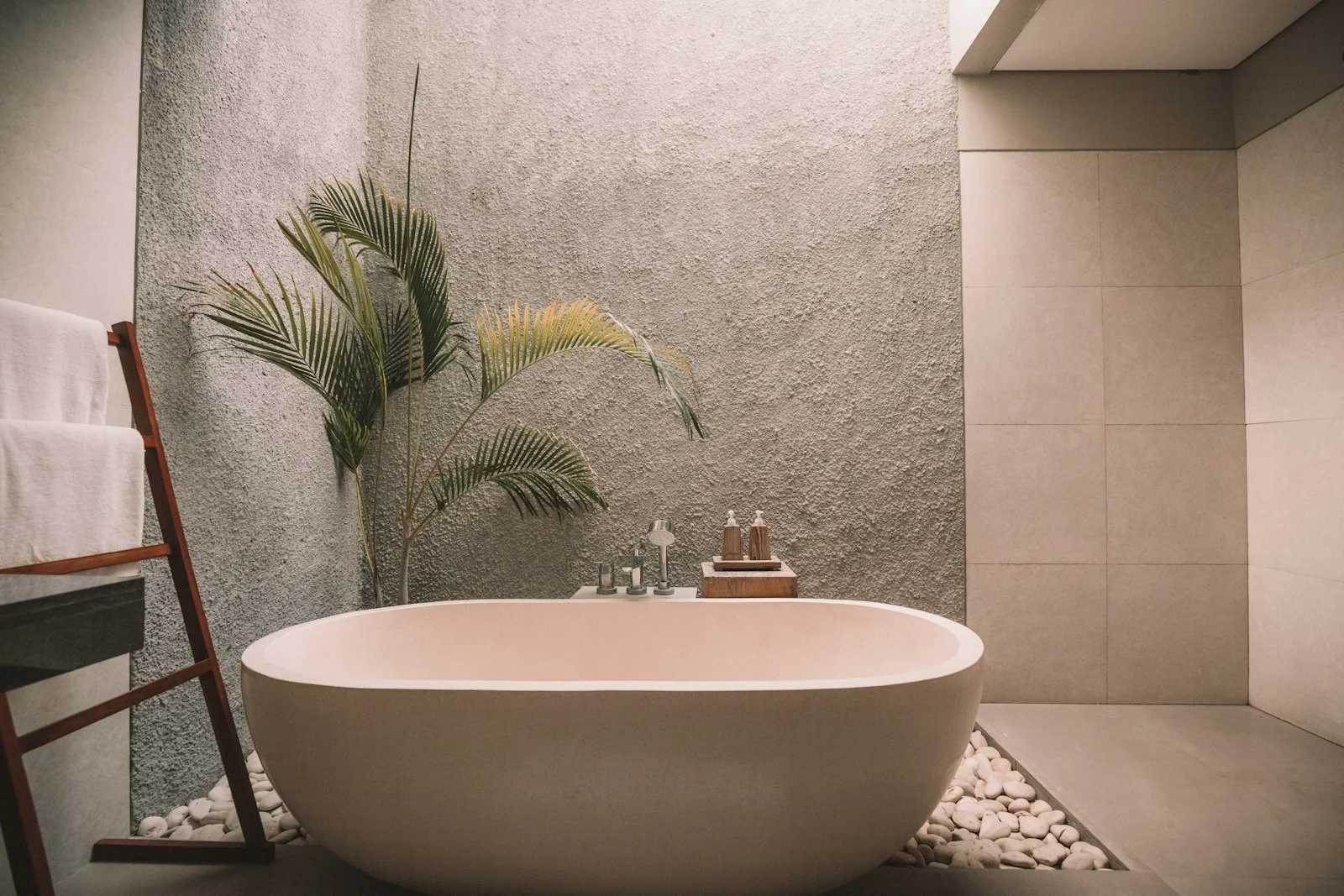 Bright marble bathroom vanity